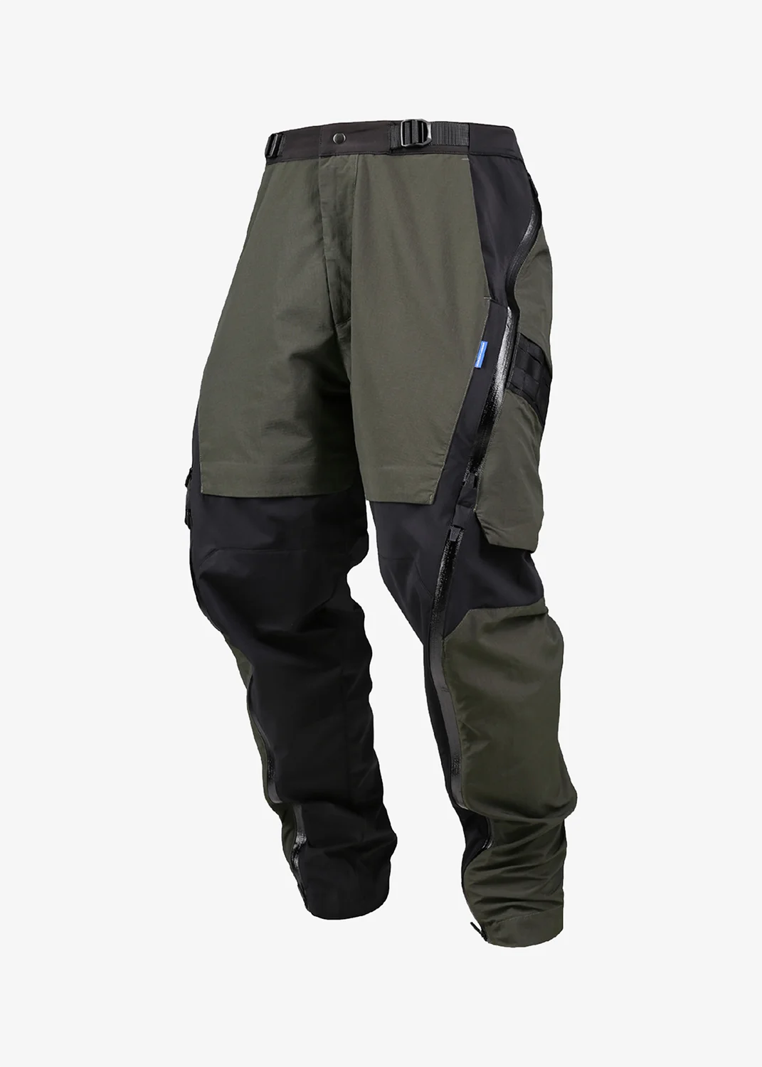 155 DOUBLE SHAPE ZIPPER WATERPROOF PANTS - MILITARY GREEN