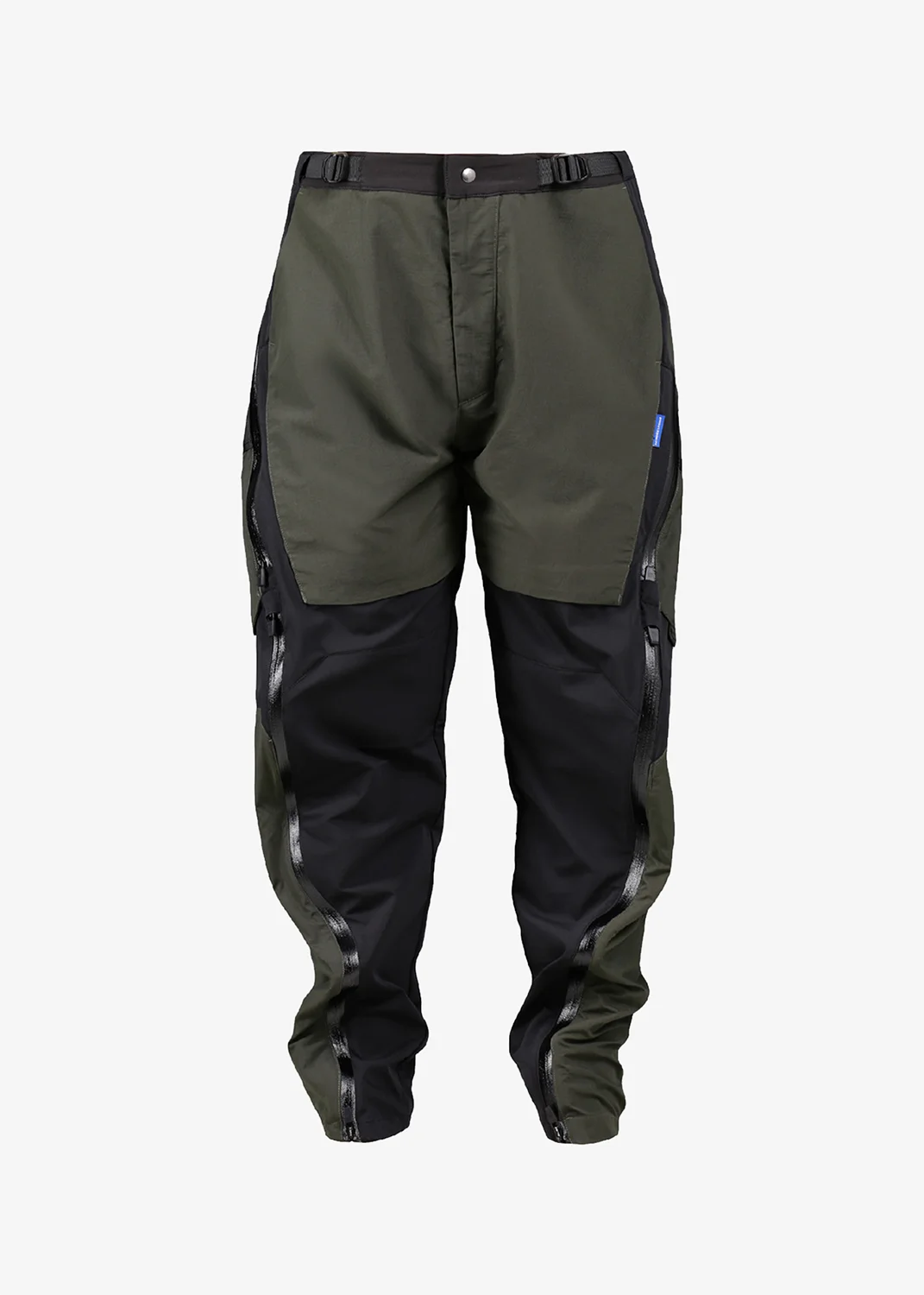 155 DOUBLE SHAPE ZIPPER WATERPROOF PANTS - MILITARY GREEN