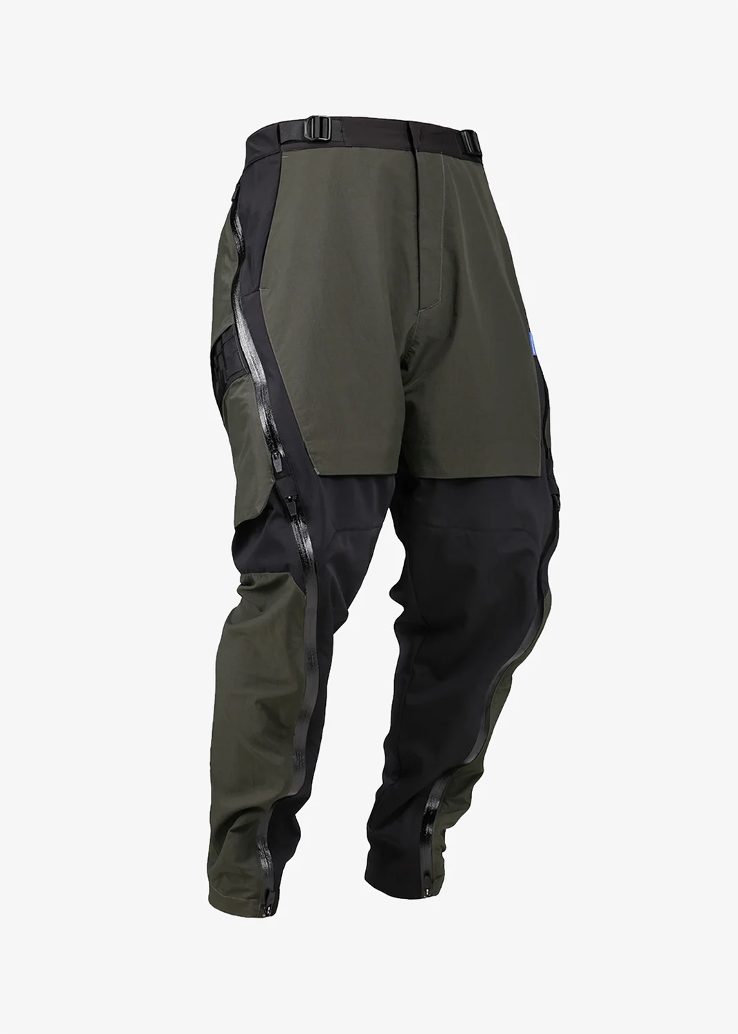 155 DOUBLE SHAPE ZIPPER WATERPROOF PANTS - MILITARY GREEN